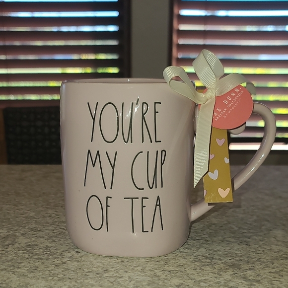 Rea Dunn Youre My Cup Of Tea Pink Mug with Heart Handle - Picture 1 of 4